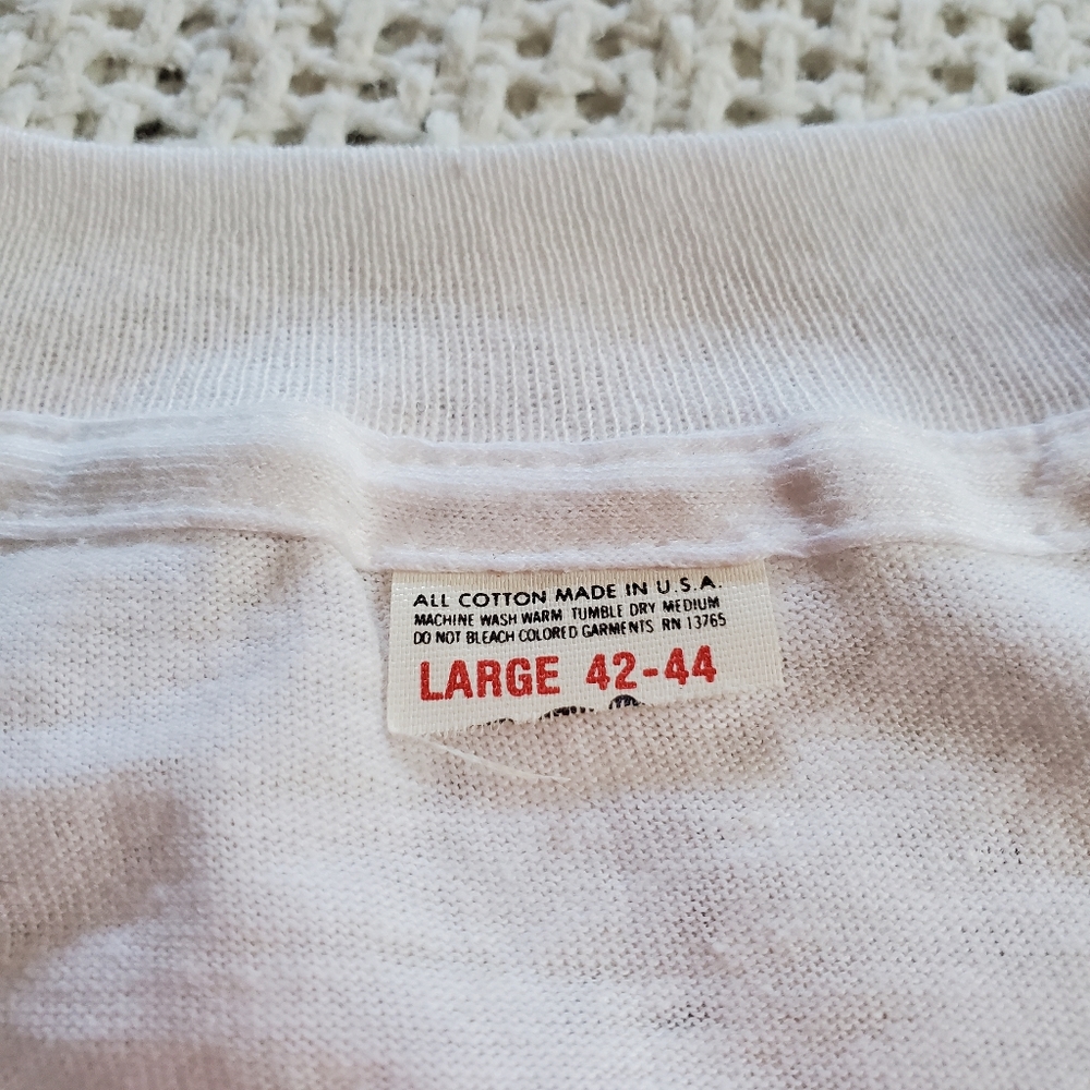 VTG Family Tree Of American Rock White Single Stitch USA Made T-Shirt Large - Picture 5 of 12